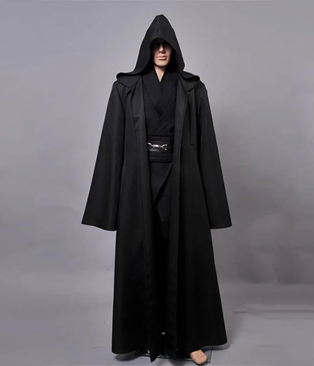 Star Wars : Noire Long Costume Anakin Skywalker Cosplay